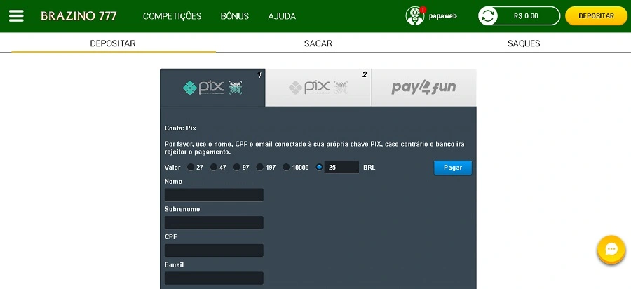 Fortune brazino777 deposito