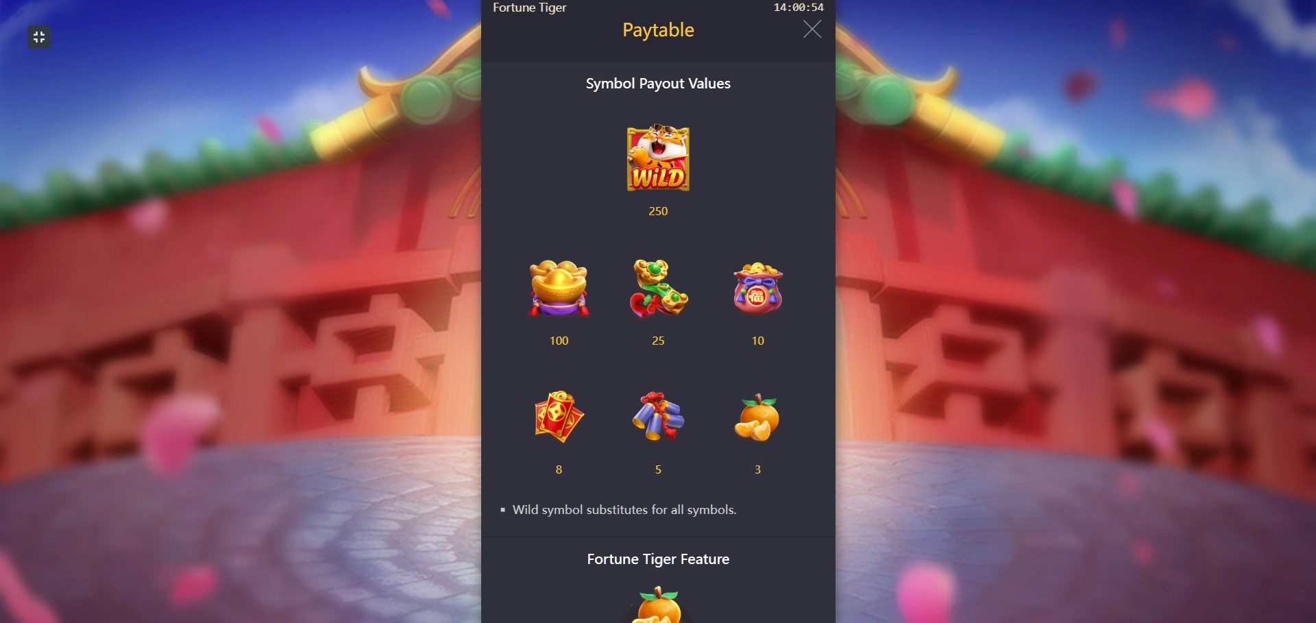 Fortune tiger payout