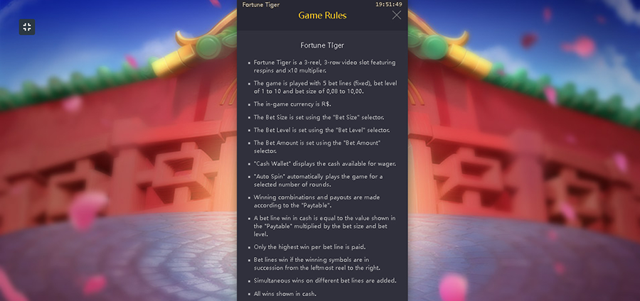 Fortune Tiger Estrela Bet regras